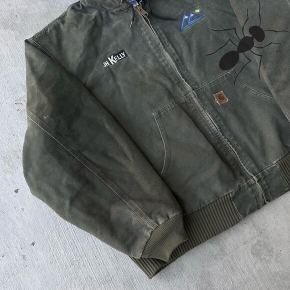 Vintage Y2K Carhartt J131 MOS green work wear jacket - Picture 2 of 8